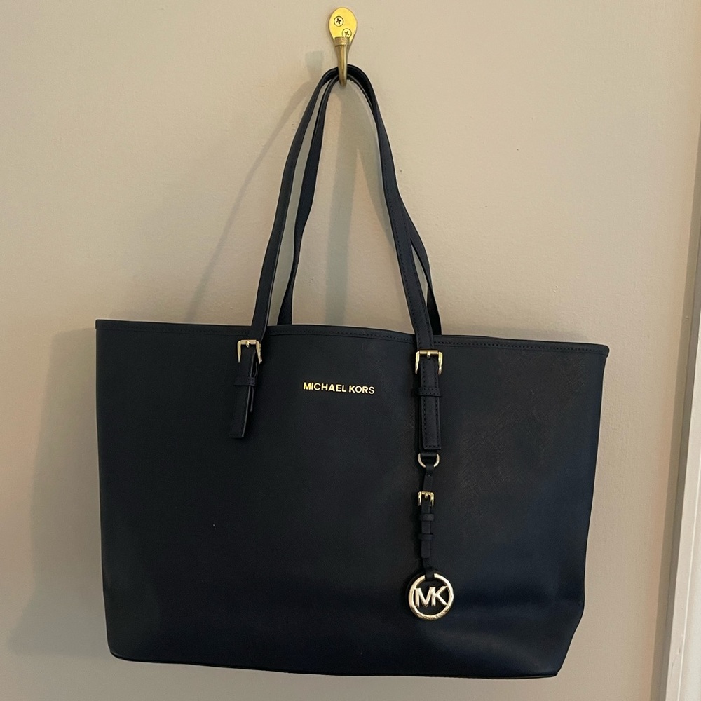 Navy Blue Michael Kors work tote